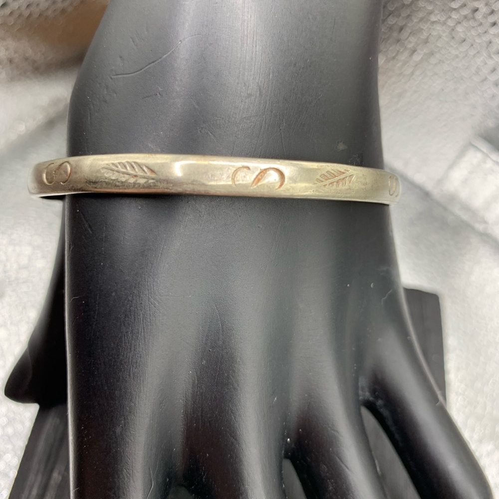 925 Stamped Mexico Silver Bangle Bracelet